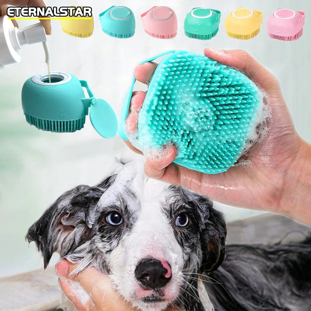 Pet bath gloves Brush Puppy Big Dog Cat bath Massage gloves Brush Soft safe silicone pet brush Cat a