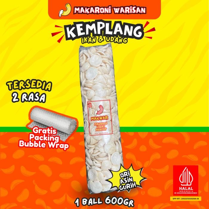 

SALE 1 Ball Kerupuk Kemplang Ikan Tenggiri (600gr), Makanan Ringan Krupuk Cemilan Murah halal pedas daun jeruk Asin Gurih Keripik Food Snack Manis - (1BALL) ASIN GURIHTERLARIS