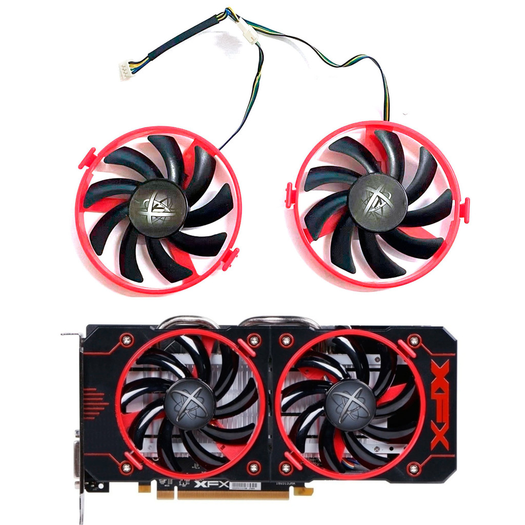 2pcs/lot FDC10U12S9-C Cooler Fan Replace RX460 For XFX Radeon RX 460 Double Dissipation Graphics Car