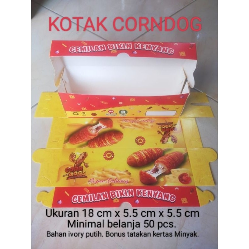 

Kotak CornDog / Dus CornDog / Box CornDog Harga Per 50 Pcs.