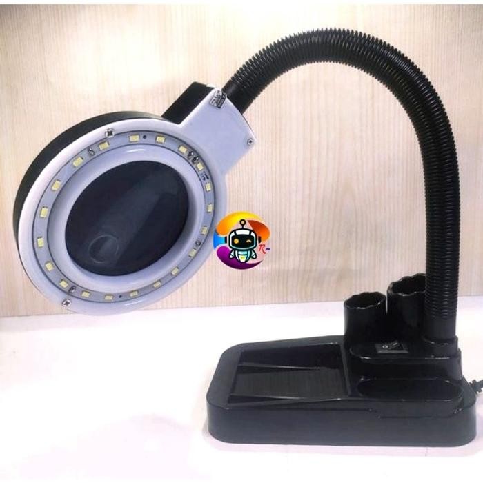 MUMPUNG PROMOLampu Led Meja Kerja Teknisi Hp Plus Kaca Pembesar M5x Onglai Original - LEDTERLARIS