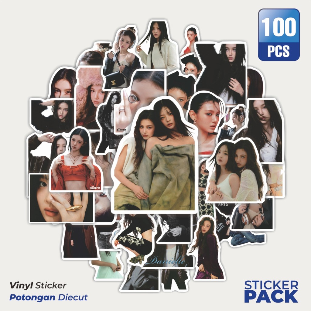 

Super Hemat! 100 PCS Stiker Girl Group New Jeans Danielle Waterproof Aesthetic- Untuk Laptop, Motor, dan Helm - Paper Stationery Pack