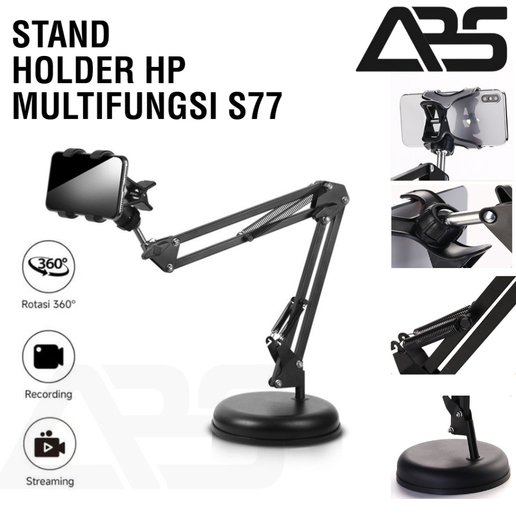 

Stand HP Holder Meja Broadcast Streaming Youtube Tiktok Vlogger Multifungsi Bracket S77 Stand HP Meja 360 Derajat Holder Serbaguna / Stand Handphone / Dudukan HP / Lazypod Tablet Tripod HP