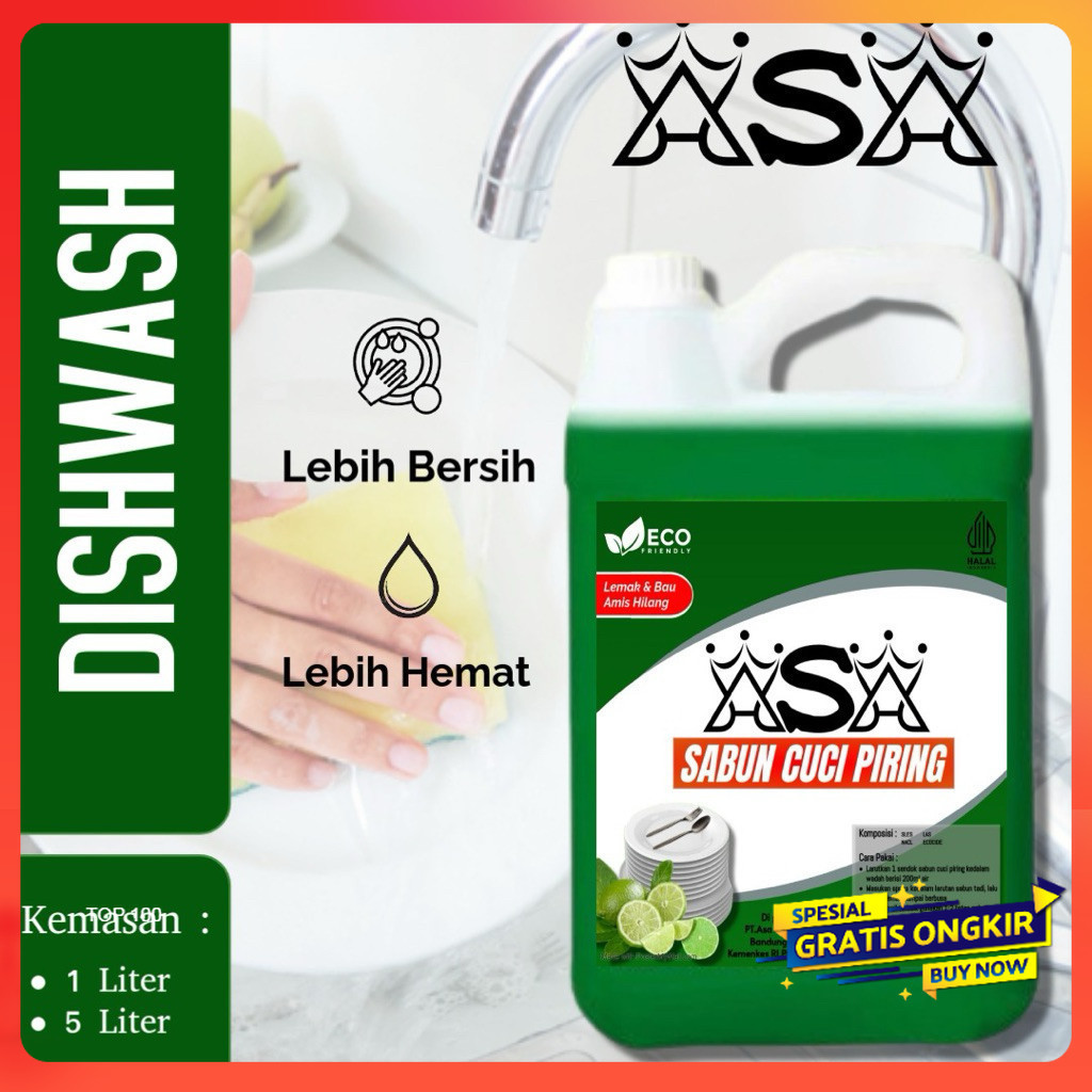 Sabun Cuci Piring 5 Liter - Dishwash 5 Liter - Sabun Cuci Piring ASA 5 Liter