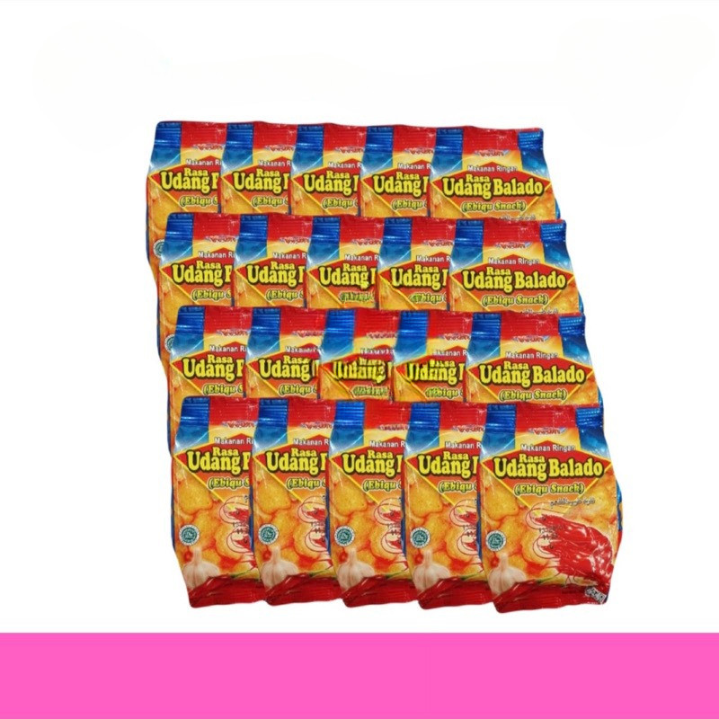

Ebique Snack Udang Balado (Isi 20/Renceng) (360g) BON