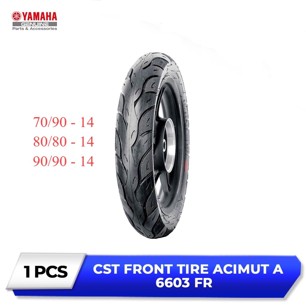 (HB) Yamaha Cst Original Tubeless Front Tire Acimut A 6603 Fr 80/90 70/90 90/90 Ring 14 Matic Tube L