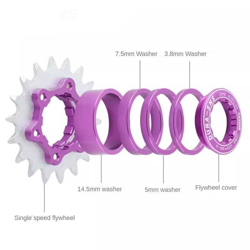 Hassns COG Gear Sproket Single Speed 14T 16T 17T 18T Tipe HG Slup Sepeda BMX MTB Fixie Original Gir 