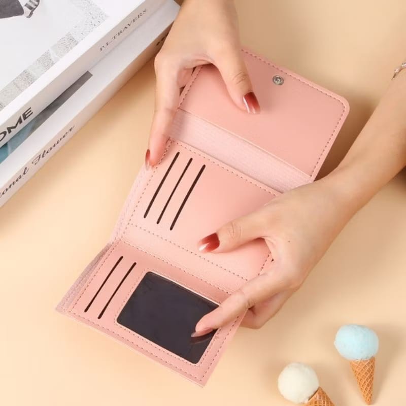 MINIQQO Dompet Lipat Teddy Bear Wanita Cute