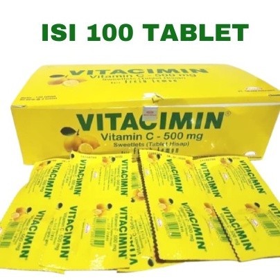 Vitacimin C 500mg VITAMIN C ISI 2 Tablet  Vitamin C 500mg / COD / vicee 500 / permen vitamin c