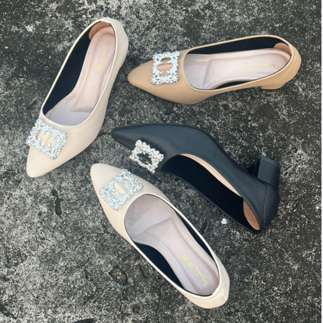 ABRISD Sepatu Pantofel Wanita Big Size Jumbo 45 44-37