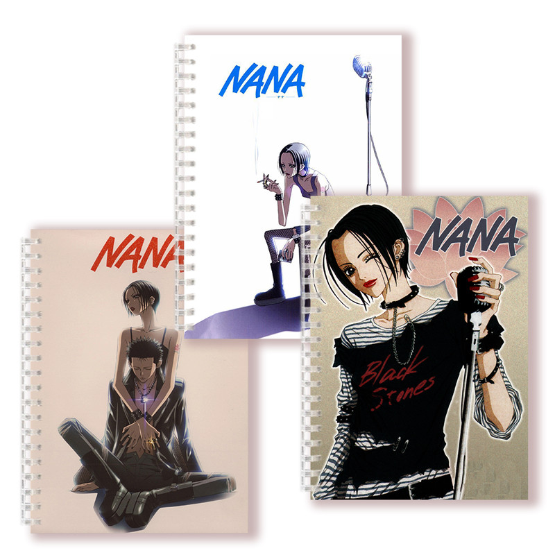 

Spiral Notebook Japanese Classic Anime NANA Note Book Retro Art Poster Cover Binder Ring Writing Pad Memo Cartoon Movie Figure