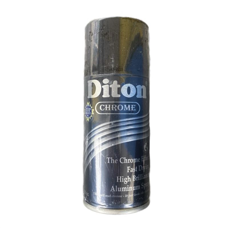 Cat Semprot Diton Chrome 150cc – Pilok Warna Crome Mengkilap untuk Motor & Mobil, Cat Spray Pylox Ki