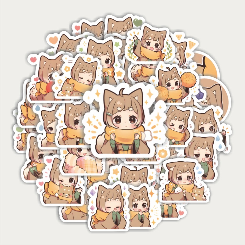 

Sticker Pack Stiker Funny Character Anime Shiba Inu Girl | Sticker TUMBLR | Stiker LAPTOP KOPER HELM