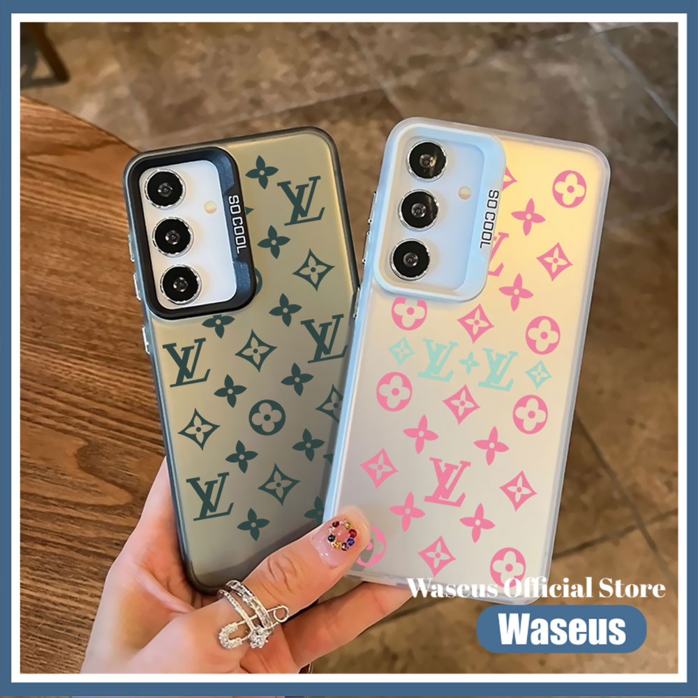 Case Samsung A55 A54 A53 A52 A52S 5G A35 A34 A33 5G A24 A23 A22 4G A21S A15 - Soft Case LV Biru Muda