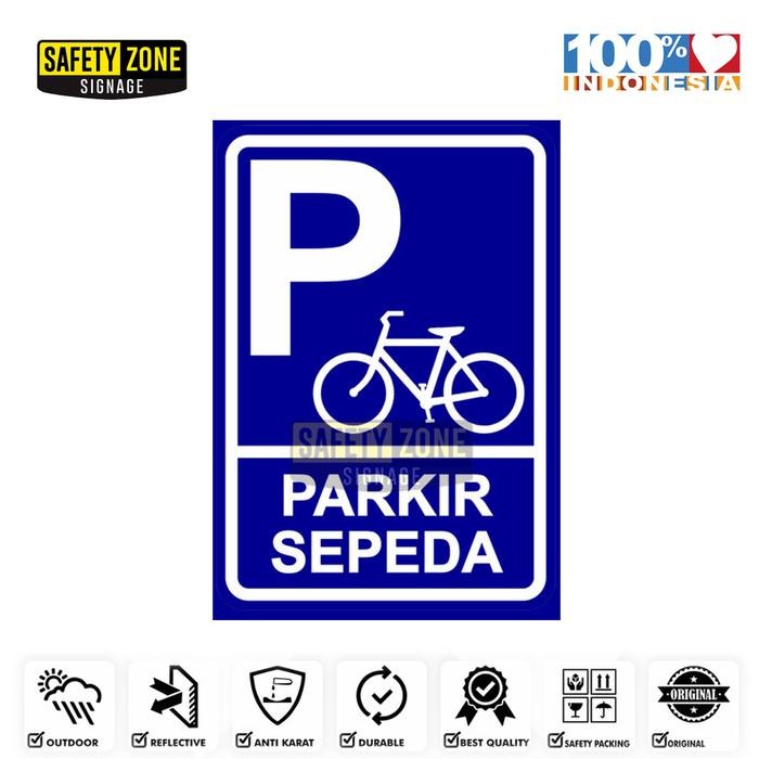 

Sign rambu k3 Plat alumunium PARKIR SEPEDA - 20cm x 30cm