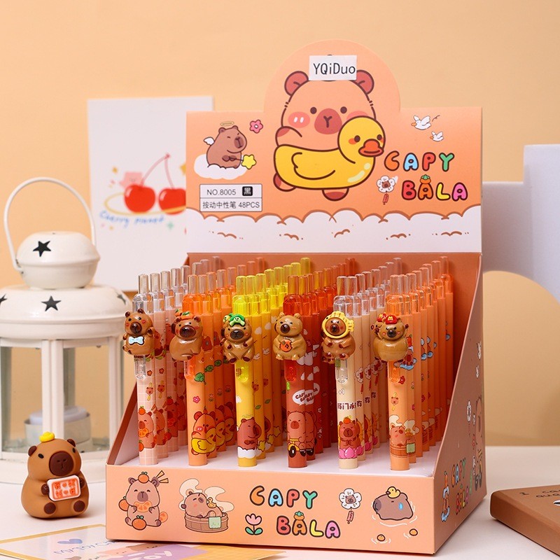 

{Capybara} Pen Gel Akrilik Lucu Imut Menarik Bahan Premium Karakter Capybara No. 8005 by Kakabicam