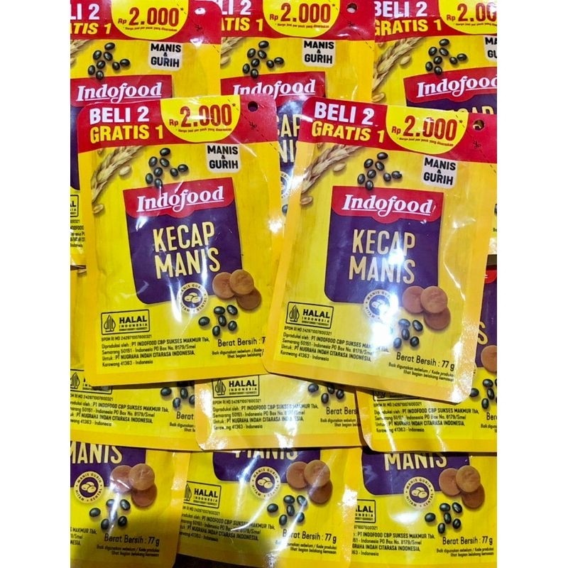 

[Dus] Kecap Manis Kemasan Pouch Kecil Indofood JJ 057