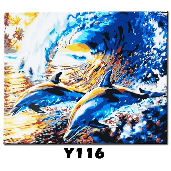 

METH PORTRAIT PAINT BY NUMBER PAINTING BY NUMBERS DIY LUKISAN ACRILYC PARIS ALAM ART SET KOI POHON - Y056, TANPA FRAME