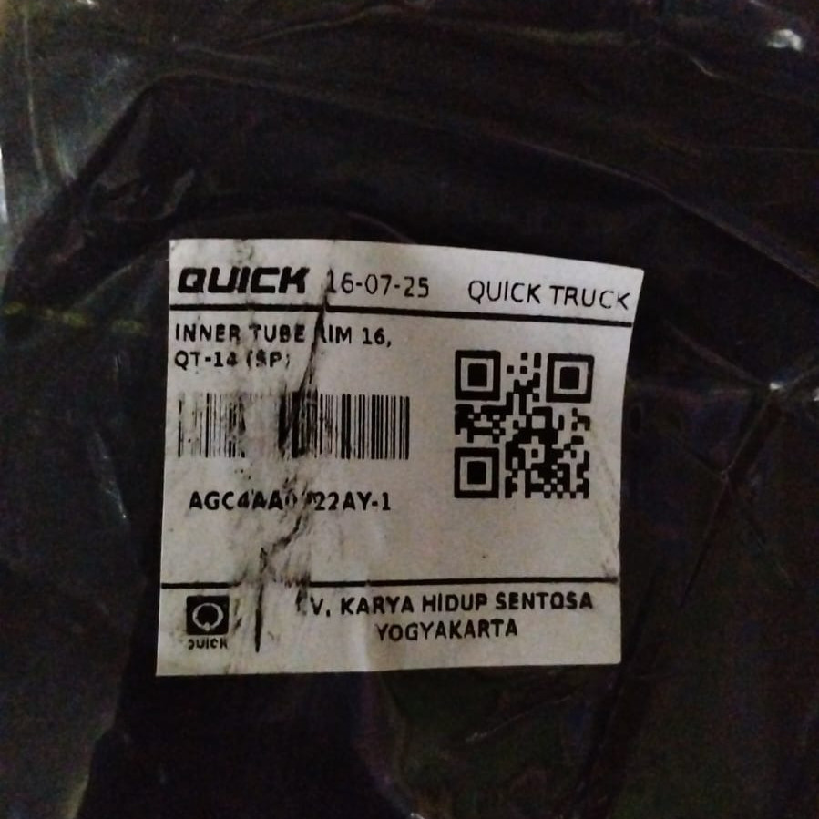 Ban Dalam truck Quick ring 16  QT 14 / Ban Traktor / Ban Loader / dan Ban alat berat lain original