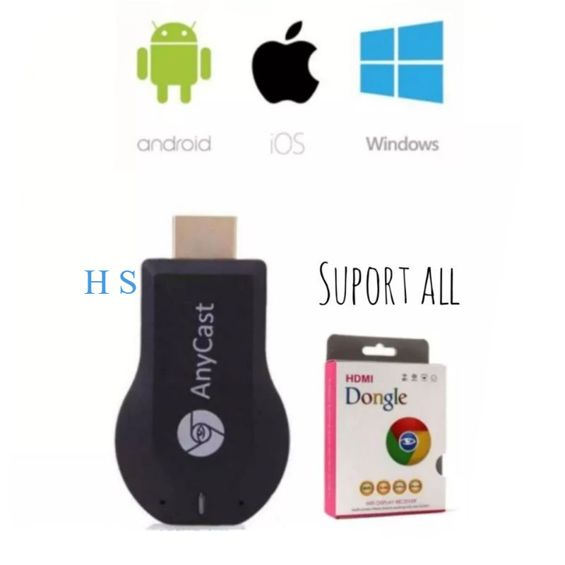 HS - Anycast Dongle Miracast Alat Untuk Menyambungkan HP Ke TV LED Penyambung Penghubung HP KE TV