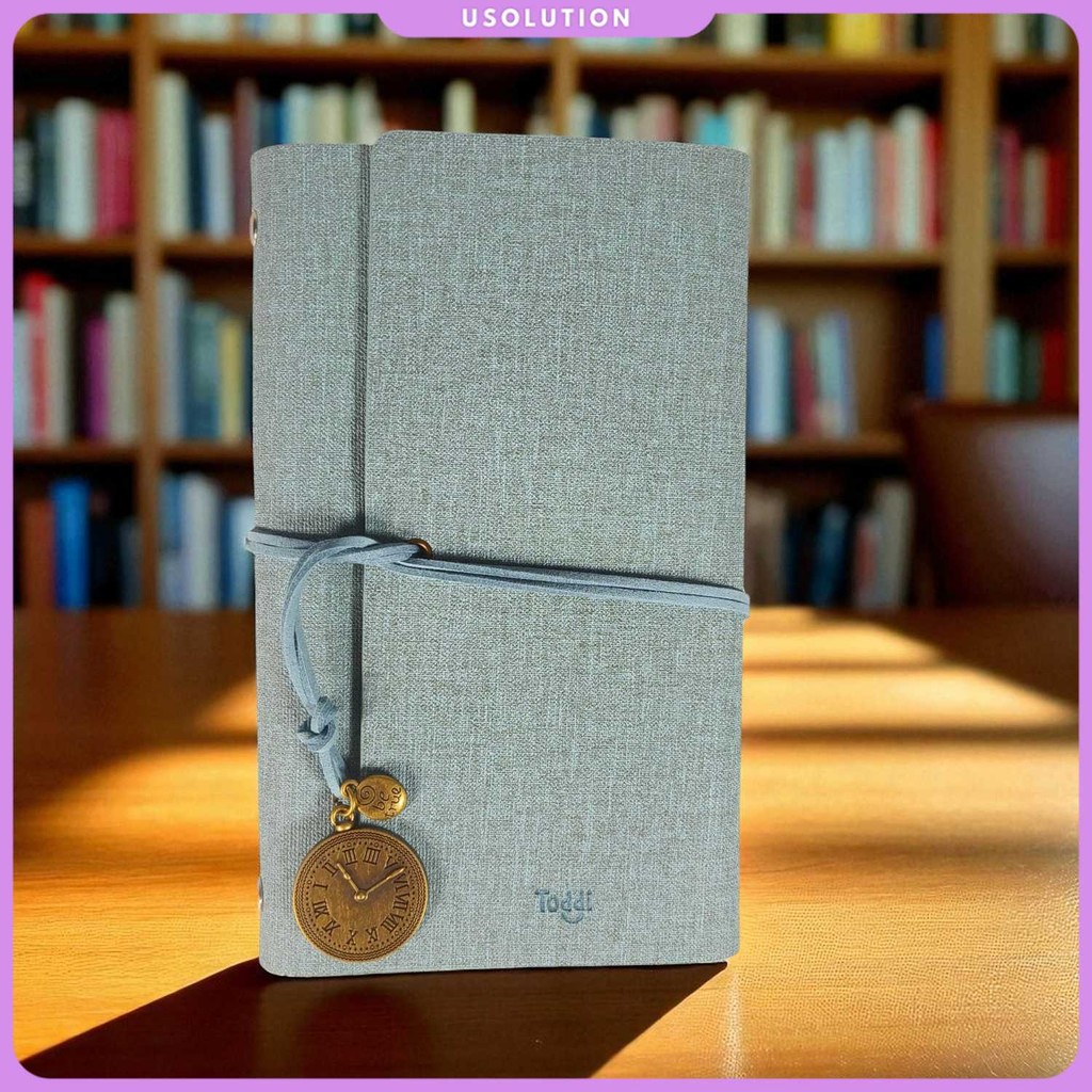 

Toddi Buku Jurnal Binder Leather Notebook A6 160 Page Grid Blank Line - T860