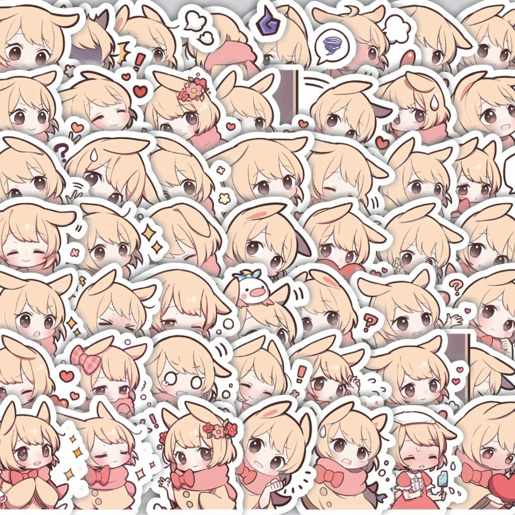 

Stiker Cutting Pack Stiker Funny Character Cute Bunny Girl Isi 100Pcs Series Aesthetic Lucu Keren Untuk Koper Bahan Vynil
