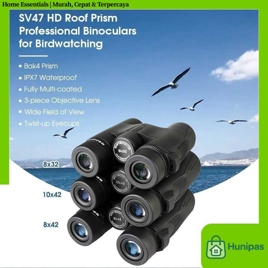 SVBONY Teropong Binocular HD BAK4 FMC Lens Birding Stargazing IPX7 - SV47