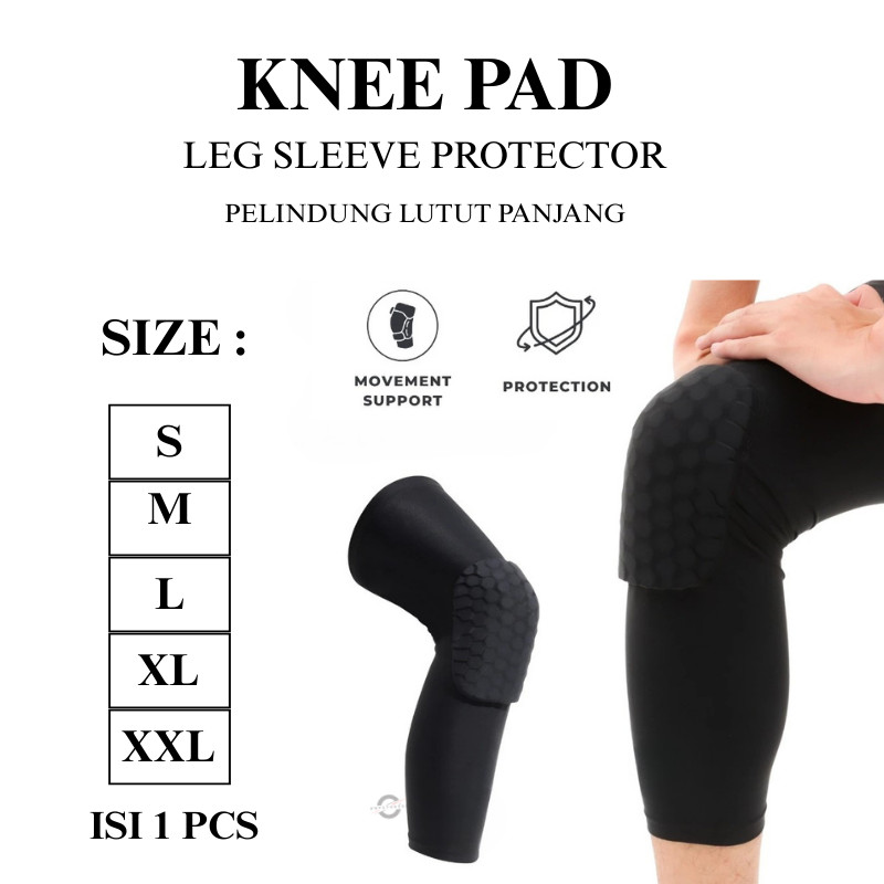 Deker Knee Pad Pelindung Lutut / Knee Pad Basket Anak & Dewasa / Knee Support Panjang Olahraga Baske