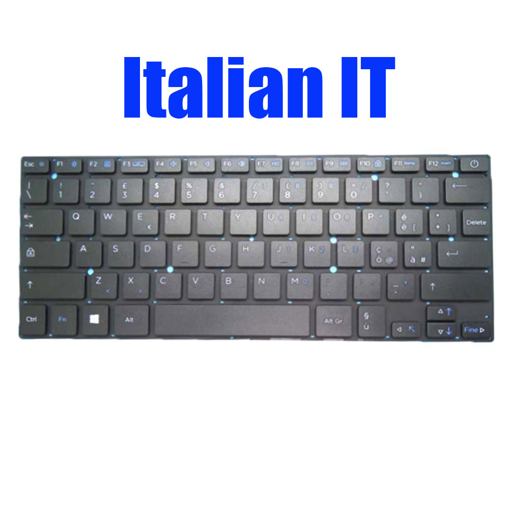 Italian IT Laptop Keyboard MB27716023 XK-HS002 YXT-NB93-64 K3103 F0001-023 Black Without Frame Blue 