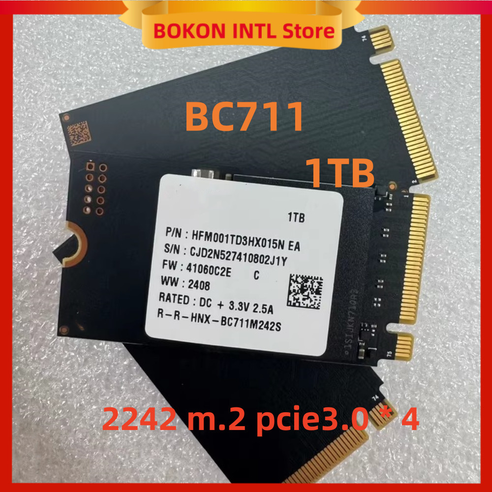 Original For Hynix  BC711 1T 2242 m.2 pcie3.0 * 4 NVME Solid State Drive 1TB SSD1024BG