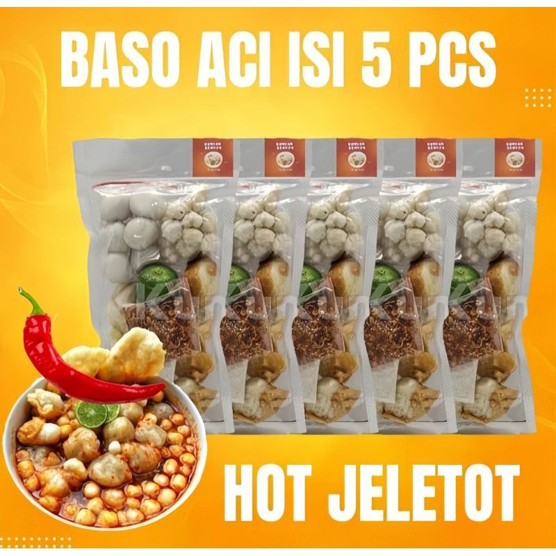 

Baso aci 5 bungkus hemat / baso aci hot jeletot / bakso aci khas bandung / baso Aci / boci