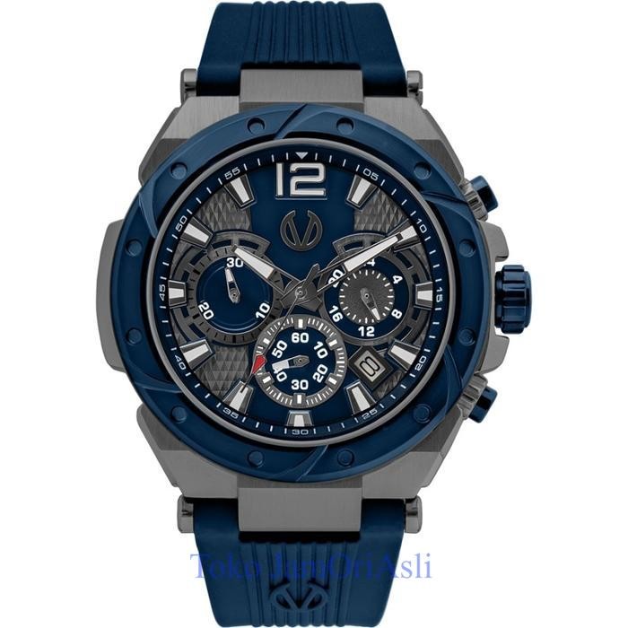 Promo Original Jam Tangan Pria Christ Verra CV 53604G-3C GUN/BLU Garansi Resmi 2 Tahun