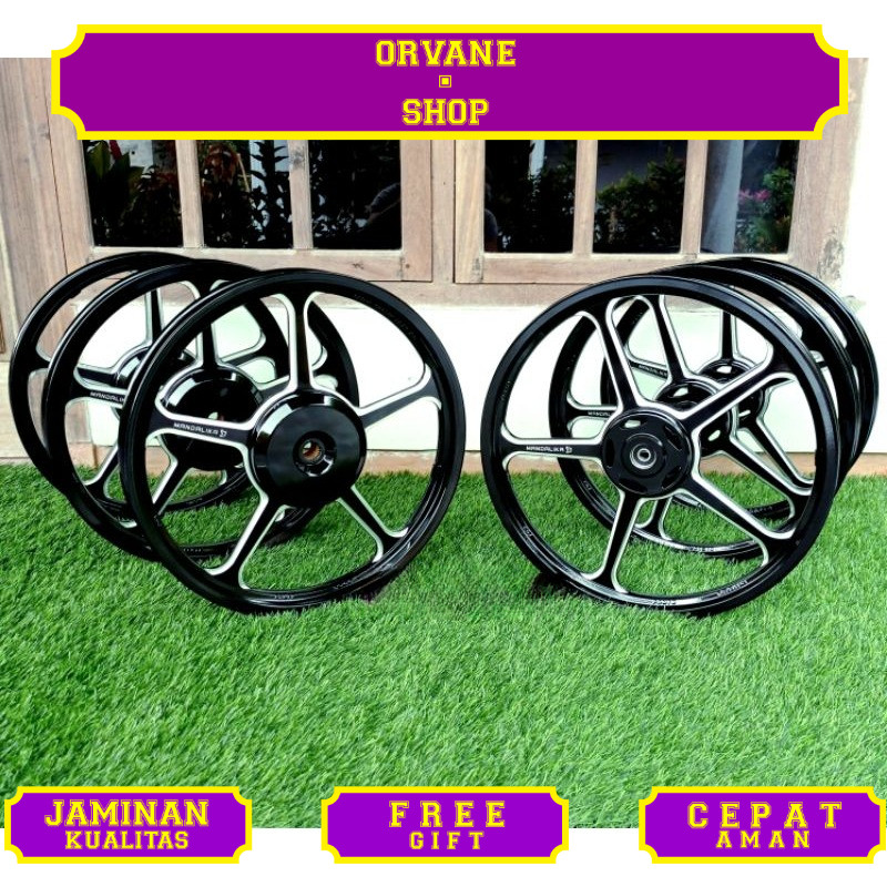 VELG MANDALIKA HONDA VARIO 125/150 , BEAT SCOOPY VARIO 110 ring 17-140/160 & ring 14-160/185