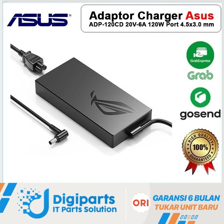 ORIGINAL Adaptor Charger Asus A17-120P2A ADP-120CD B ADP-120VH B PA-1121-28 20V 6A 120W DC 4.5*3.0MM