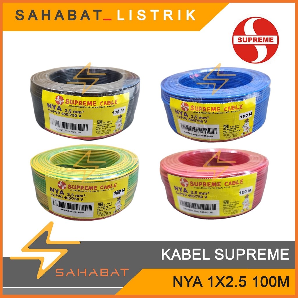 KABEL NYA SUPREME 1X2.5 /  NYA 1X2.5MM 100M