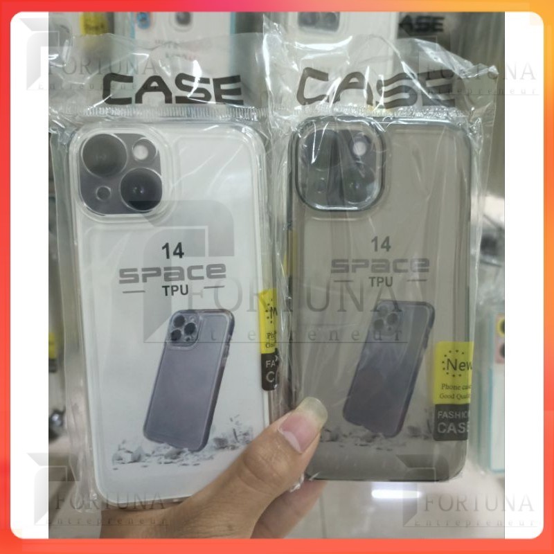 Softcase Clear Original Space Tpu iPhone 14 Case Casing Clear Space transparan protec pro pelindung 