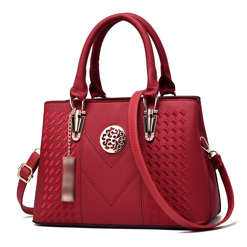 [𝐄𝐥𝐞𝐠𝐚𝐧𝐳𝐚] Woman Handbag Elegan – Tas Wanita Warna Merah Stylish untuk Pesta & Kondangan