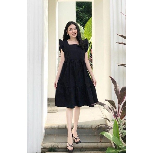 INSTANT COD MEDAN TERMURAH HITAM PUTIH Dress Candy / Pakaian Wanita / Dress Cantik Wanita