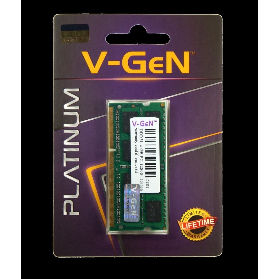 SODIM PLATINUM V-GEN DDR3 2GB/4GB/8GB PC-12800