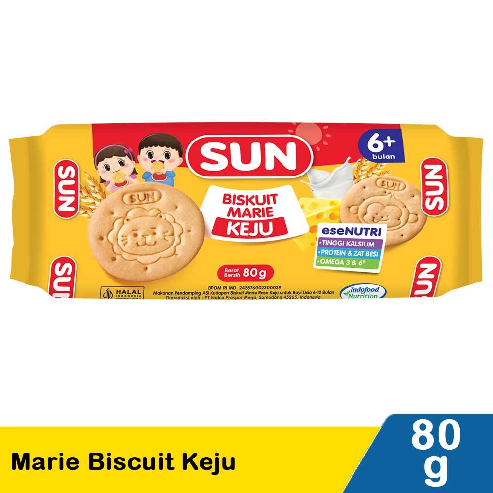 Sun Marie Biscuit Bayi Keju 80G