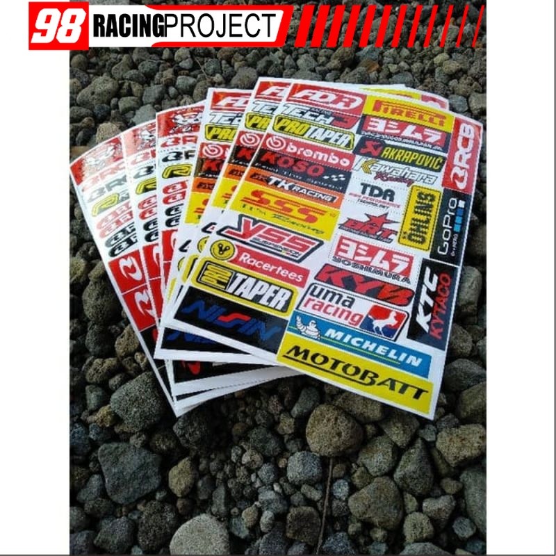 Stiker Pack Racing Sponsor Stiker Motor, Stiker Racing, Stiker Sponsor Motor