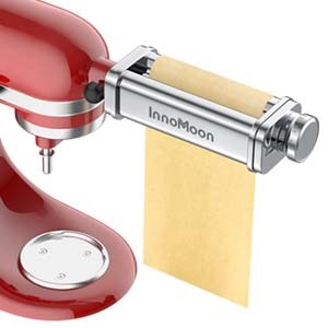 Pasta Maker Attachment Stainless Steel Pasta Roller for Kitchenaid Stand Mixer, 8 Adjustment Knob fo
