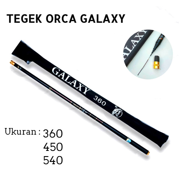 Tegek Orca Galaxy 360 450 540 Joran Pancing Bahan High Carbon Action Hard Kaku Ringan Super Kuat MP