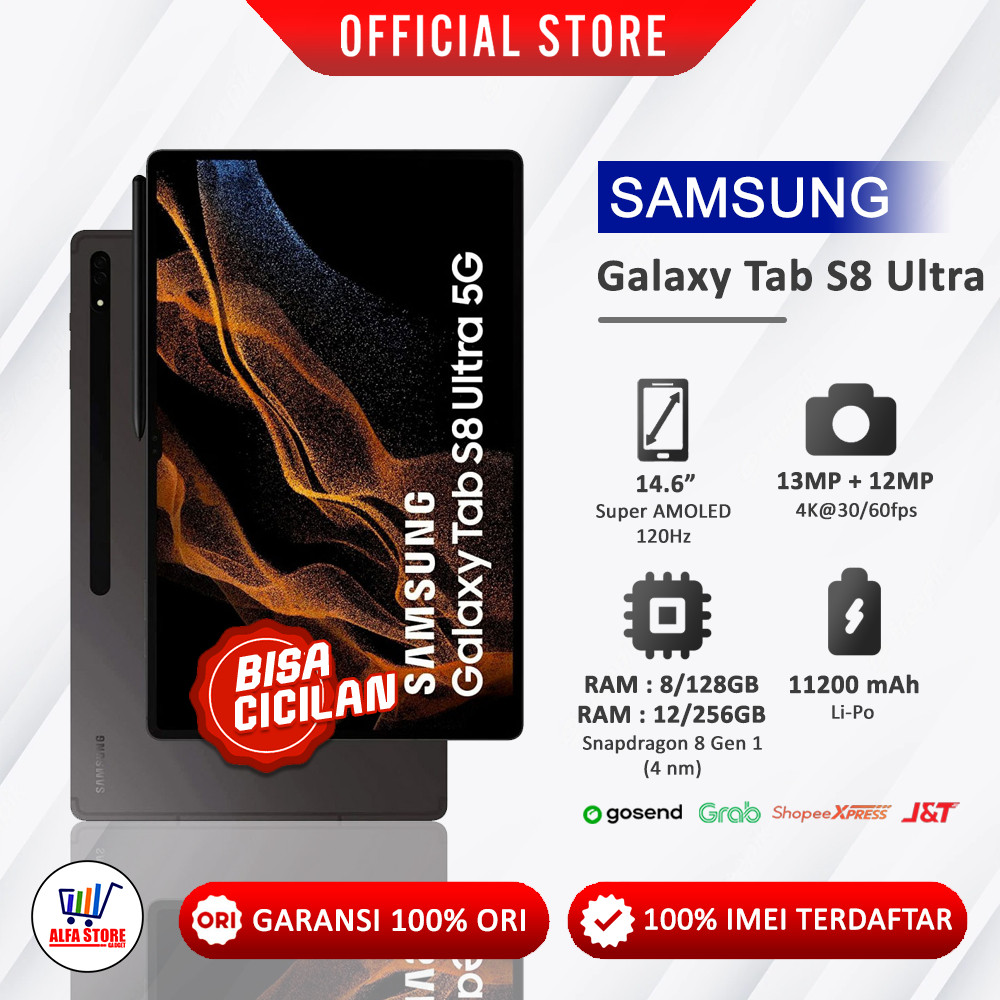 Samsung Galaxy Tab S8 Plus 5G RAM 8/256GB Garansi Resmi