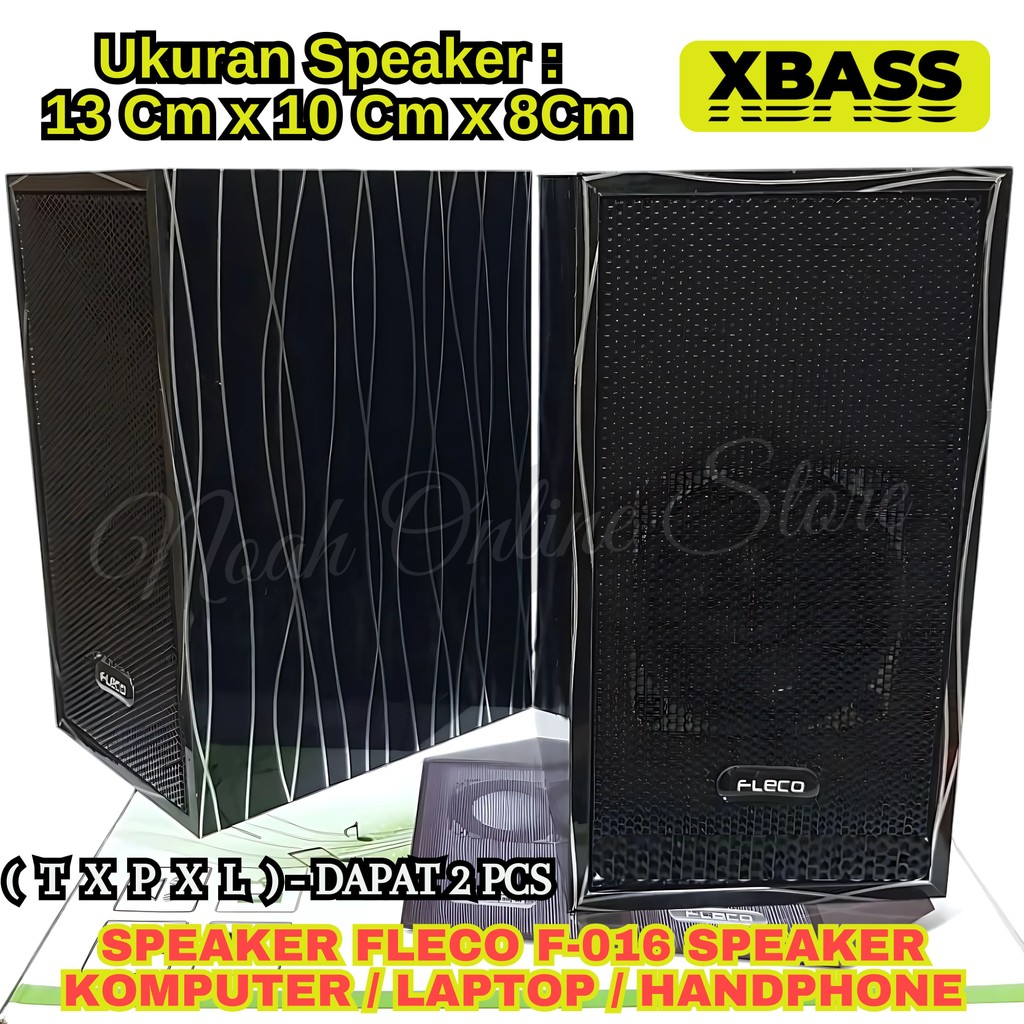 FLECO TERLARIS~Speaker Laptop - Komputer - Hp - Tv Fleco F-016 Extra Bass / Speaker Aktif Bisa Di Sa