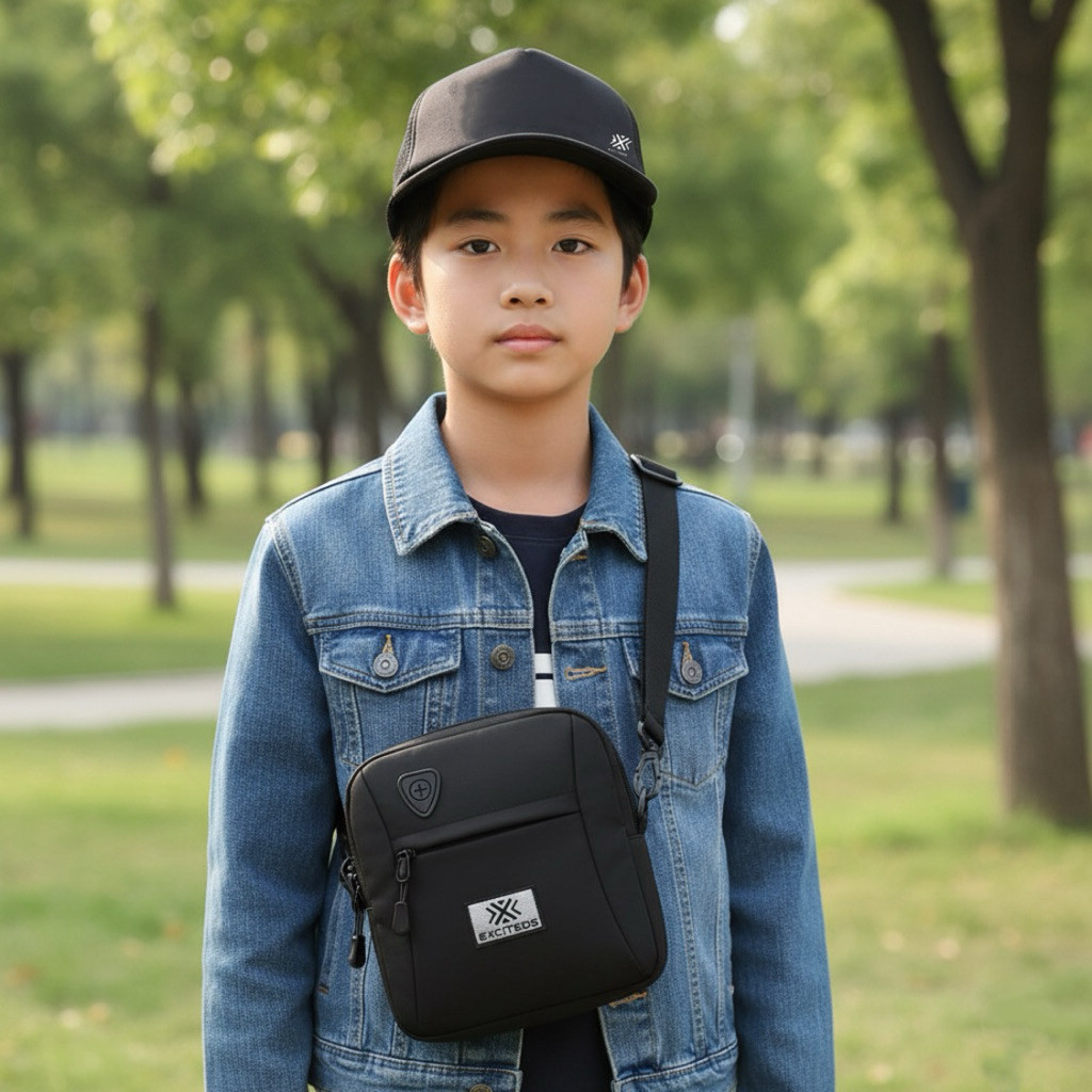 Brotherbag - Tas Selempang Anak Laki-Laki Fashion Casual Crossbody Bag Polos Simple Anti Air