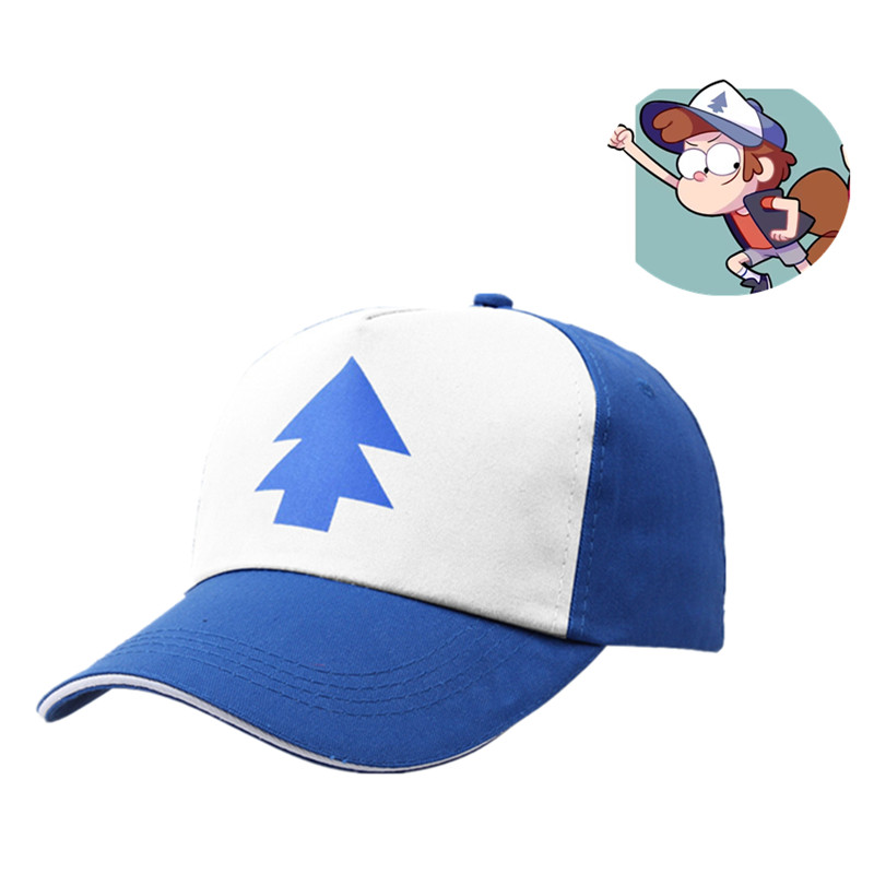 Cartoon Pines Hats Gravity Falls Dipper Baseball Caps Cosplay Accessories Hat Canvas Adjustable Boys