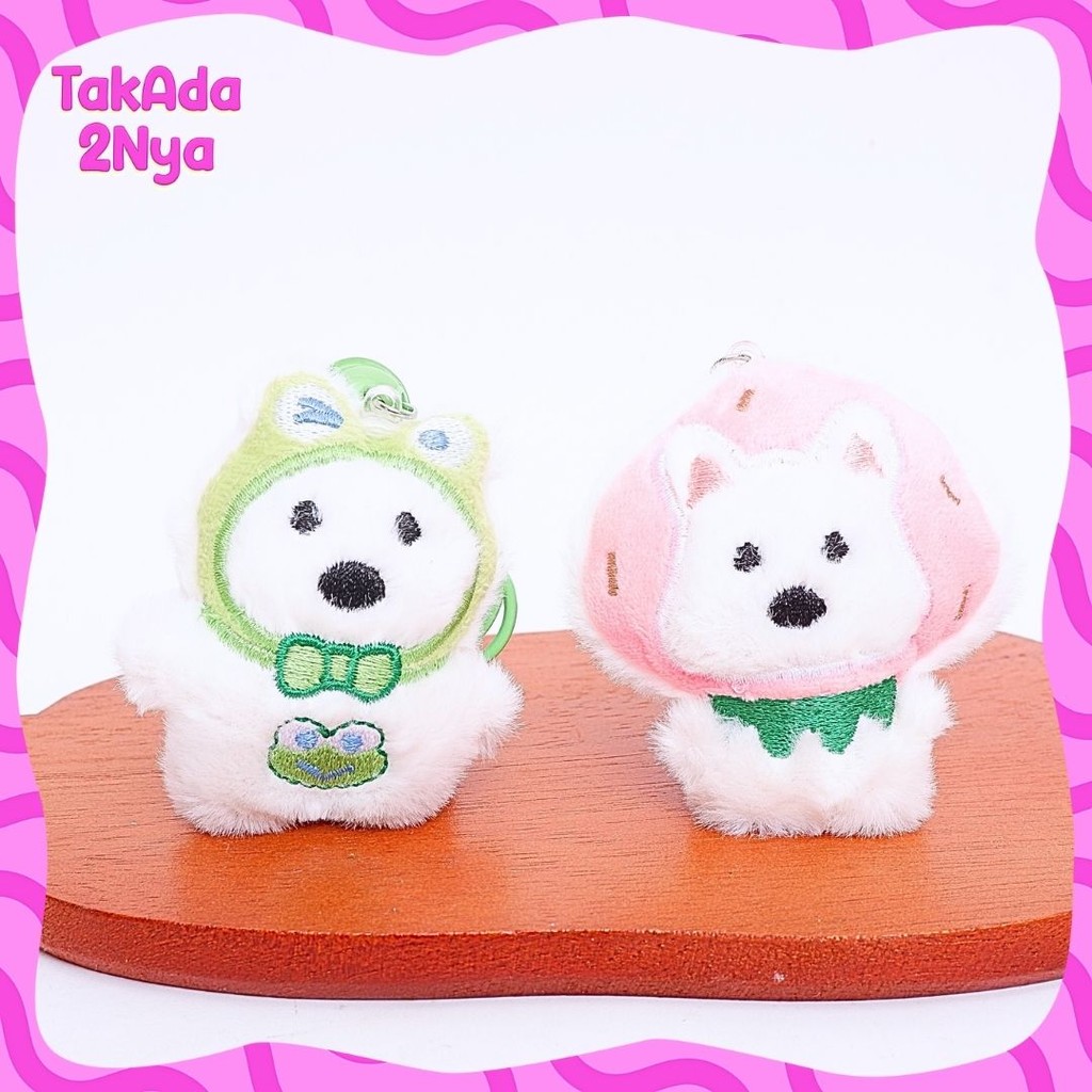 Gantungan Kunci Boneka Lonceng Bernard Bear GK-2008 Key Chain Bag Hiasan Tas HP Lucu Lembut Grosir B