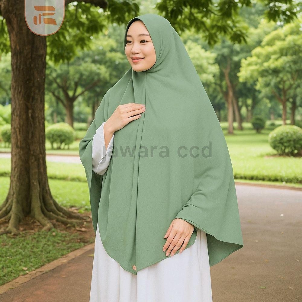 ysf Khimar dagu malay jumbo soft ped crinkle airflow/Bergo Malaysia Jumbo Dagu  XXL soft pet crinkle