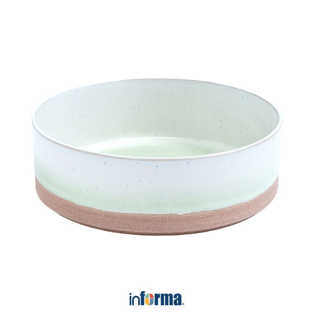 Informa Appetite 21.8 cm Brava Mangkuk Keramik Glaze - Hijau Mangkok Dapur Serbaguna Bowl Wadah Maka